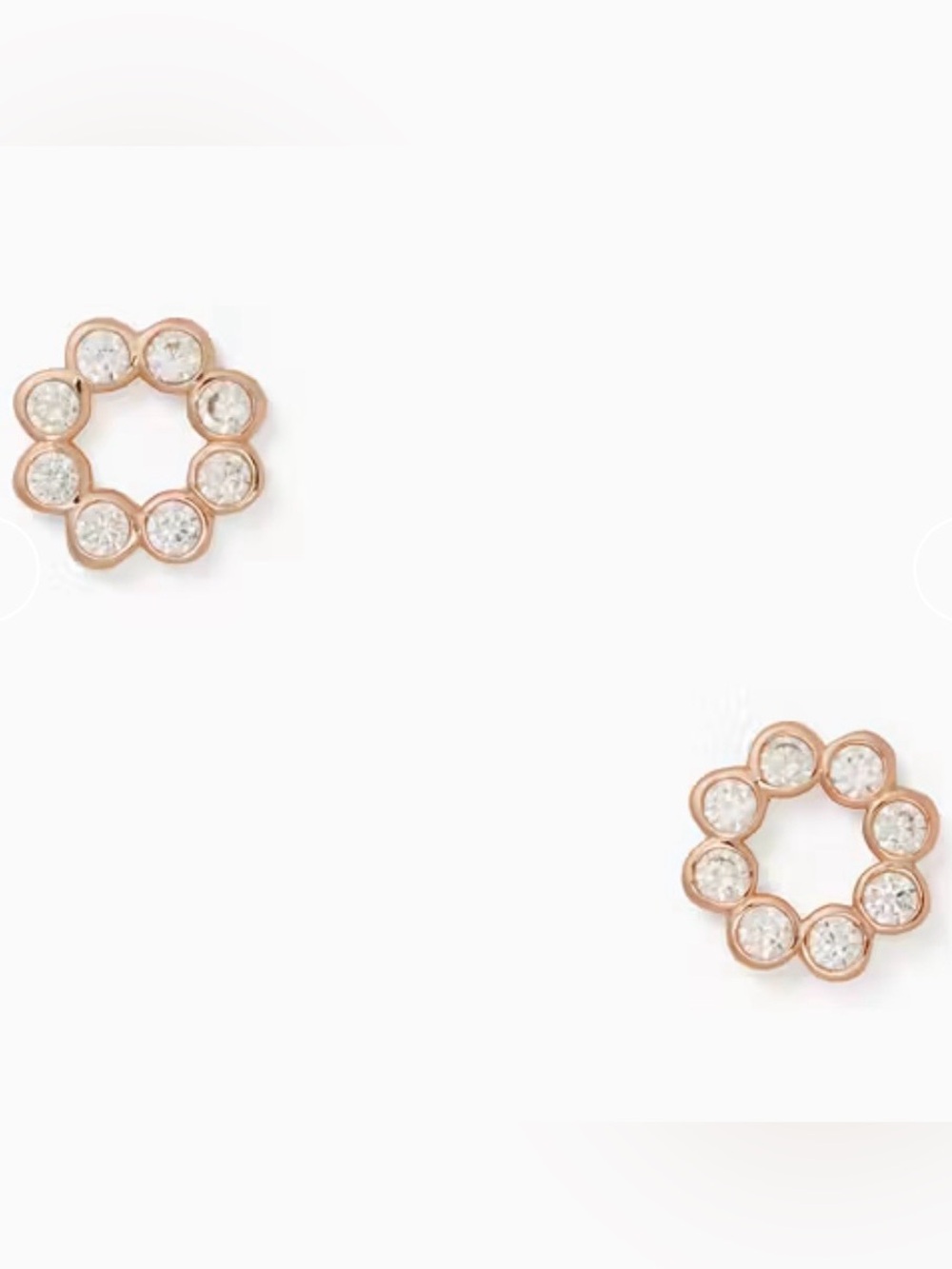 Kate Spade Rose Gold-Plated Open Circle Zirconia earrings